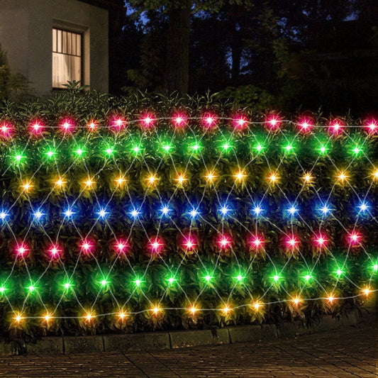 Jingle Jollys Occasions > Christmas > Outdoor Decorations & Lights Jingle Jollys Christmas Lights 5Mx3M Net String Light 600 LED Colourful Beads