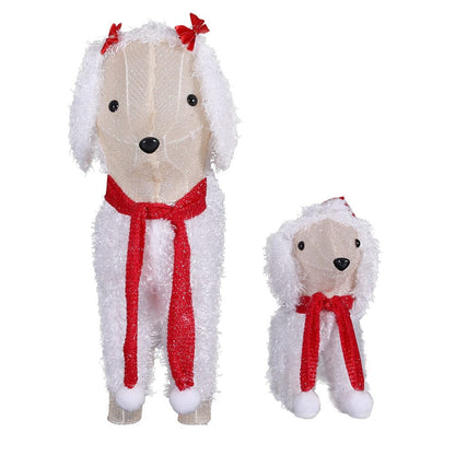 Jingle Jollys Occasions > Christmas > Outdoor Decorations & Lights Jingle Jollys Christmas Lights 60 LED Fairy Light 2pcs Dog Decorations Set