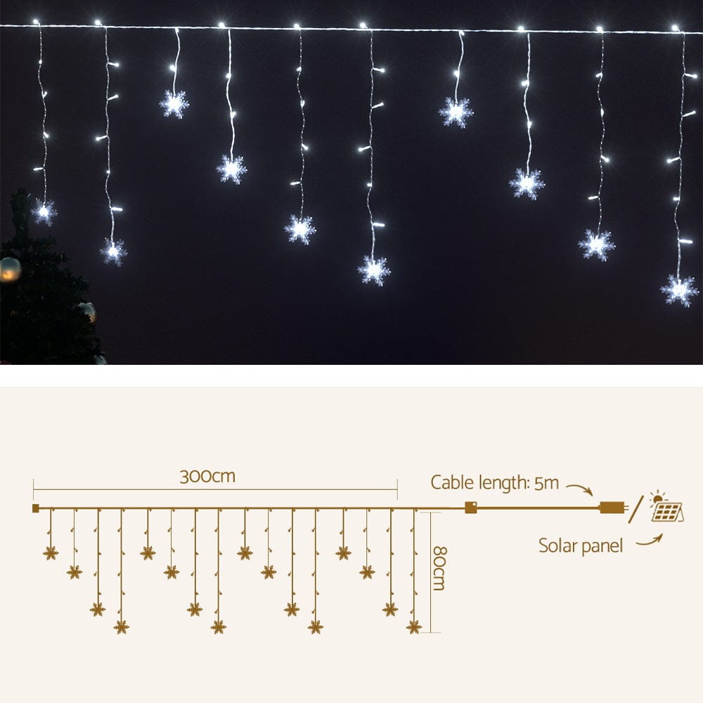 Jingle Jollys Occasions > Christmas > Outdoor Decorations & Lights Jingle Jollys Christmas Lights 80 LED 3M Icicle Light Snow Decorations