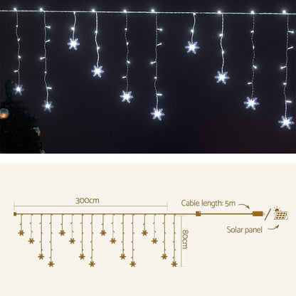 Jingle Jollys Occasions > Christmas > Outdoor Decorations & Lights Jingle Jollys Christmas Lights 80 LED 3M Icicle Light Snow Decorations
