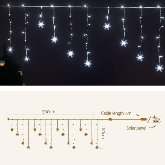 Jingle Jollys Occasions > Christmas > Outdoor Decorations & Lights Jingle Jollys Christmas Lights 80 LED 3M Icicle Light Snow Decorations