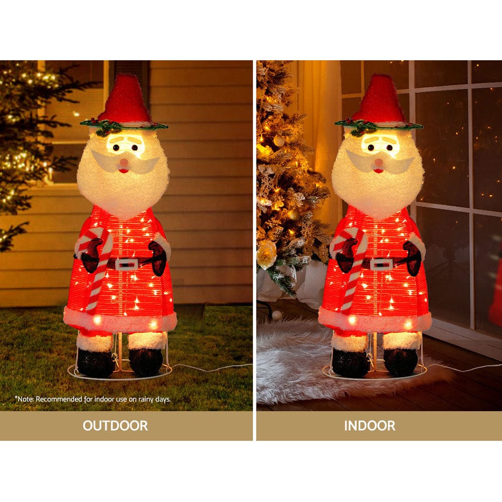 Jingle Jollys Occasions > Christmas > Outdoor Decorations & Lights Jingle Jollys Christmas Lights 96 LED 120cm Fairy Light Santa Decorations