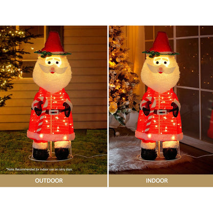 Jingle Jollys Occasions > Christmas > Outdoor Decorations & Lights Jingle Jollys Christmas Lights 96 LED 120cm Fairy Light Santa Decorations
