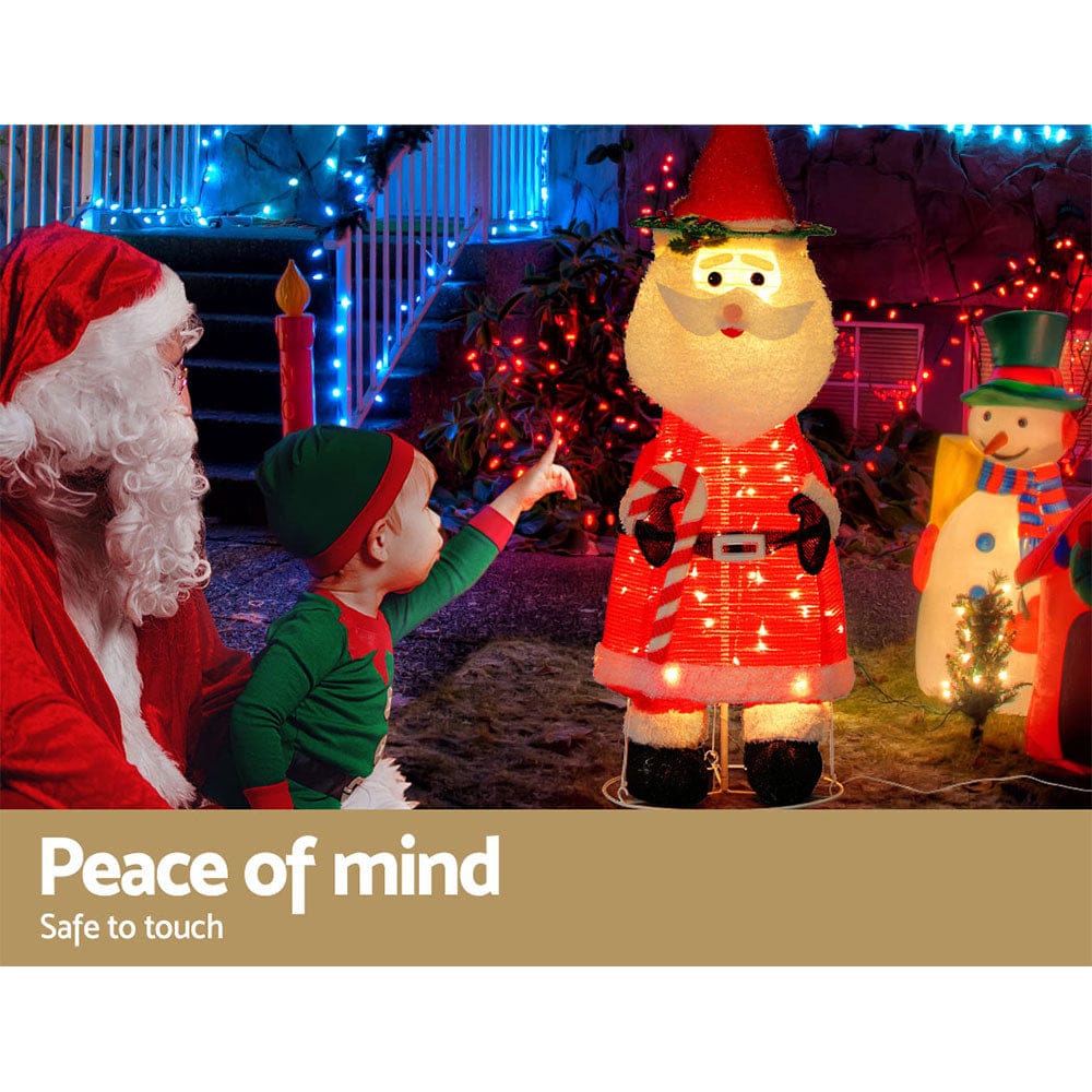 Jingle Jollys Occasions > Christmas > Outdoor Decorations & Lights Jingle Jollys Christmas Lights 96 LED 120cm Fairy Light Santa Decorations
