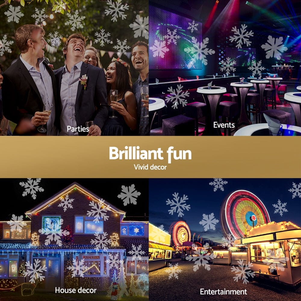 Jingle Jollys Occasions > Christmas > Outdoor Decorations & Lights Jingle Jollys Christmas Lights Laser Light Snowflake Projector Indoor Outdoor