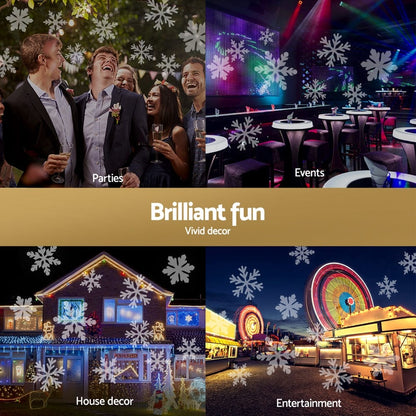 Jingle Jollys Occasions > Christmas > Outdoor Decorations & Lights Jingle Jollys Christmas Lights Laser Light Snowflake Projector Indoor Outdoor