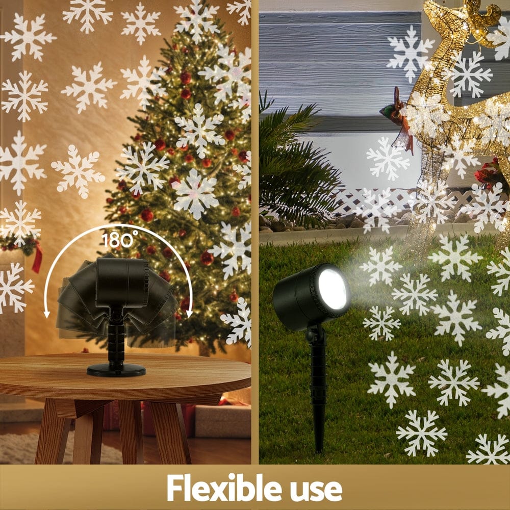 Jingle Jollys Occasions > Christmas > Outdoor Decorations & Lights Jingle Jollys Christmas Lights Laser Light Snowflake Projector Indoor Outdoor