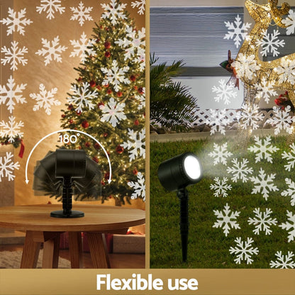 Jingle Jollys Occasions > Christmas > Outdoor Decorations & Lights Jingle Jollys Christmas Lights Laser Light Snowflake Projector Indoor Outdoor