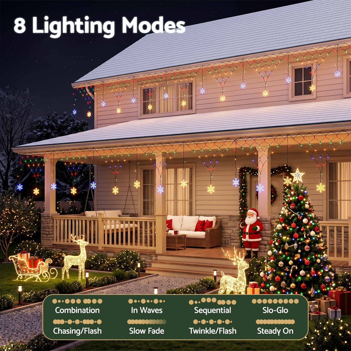 Jingle Jollys Occasions > Christmas > Outdoor Decorations & Lights Jingle Jollys Christmas Lights Solar Fairy Lights Christmas Decorations Multicolour 4m