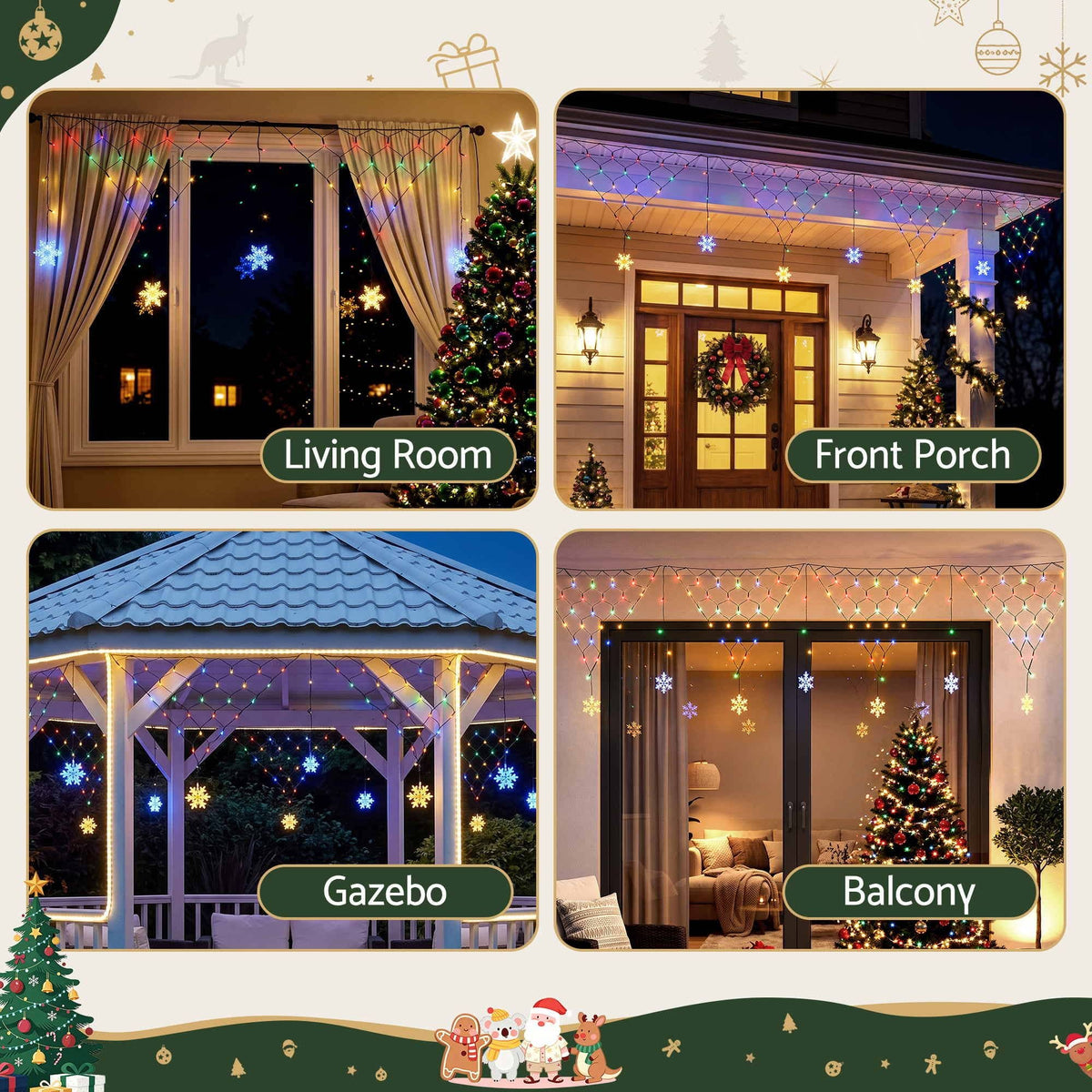 Jingle Jollys Occasions > Christmas > Outdoor Decorations & Lights Jingle Jollys Christmas Lights Solar Fairy Lights Christmas Decorations Multicolour 4m
