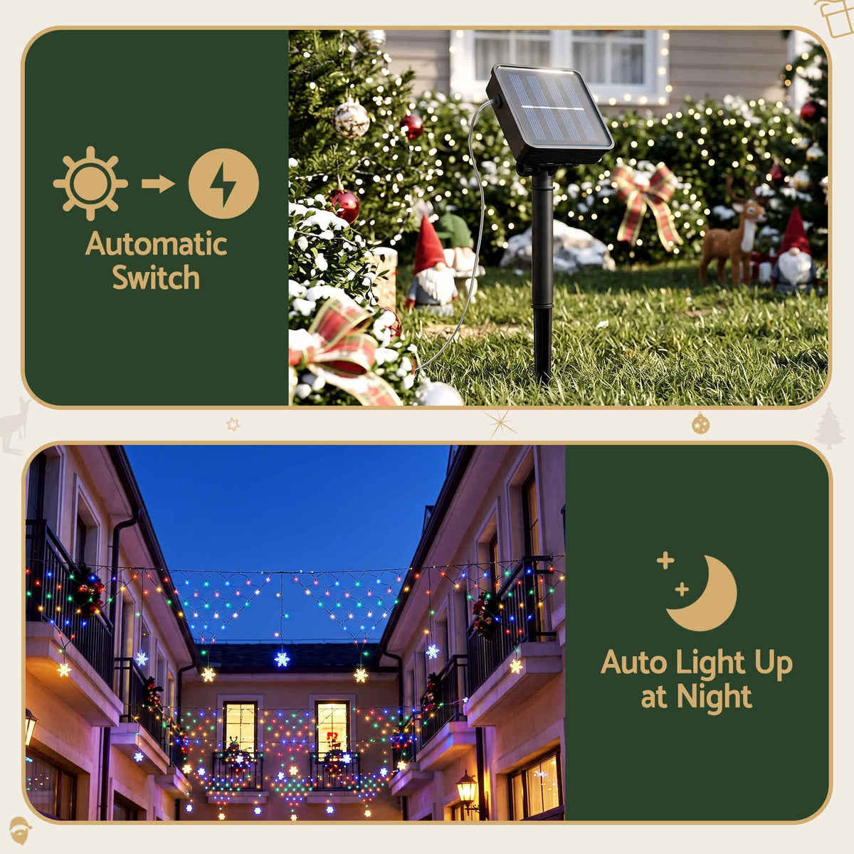 Jingle Jollys Occasions > Christmas > Outdoor Decorations & Lights Jingle Jollys Christmas Lights Solar Fairy Lights Christmas Decorations Multicolour 4m