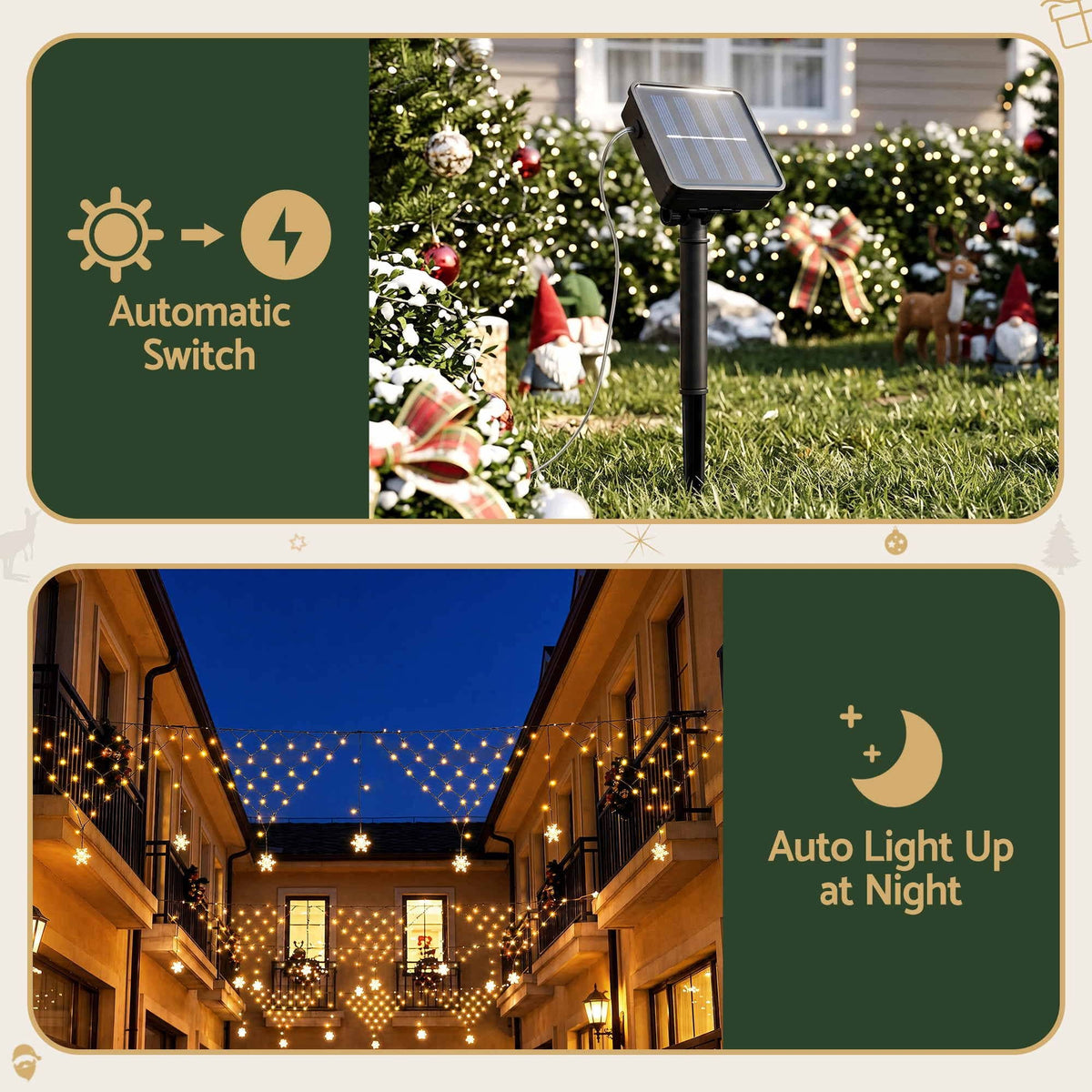 Jingle Jollys Occasions > Christmas > Outdoor Decorations & Lights Jingle Jollys Christmas Lights Solar Fairy Lights Warm White Christmas Decorations 4m