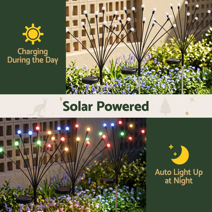 Jingle Jollys Occasions > Christmas > Outdoor Decorations & Lights Jingle Jollys Christmas Lights Solar Firefly Lights Garden Decoration Path Lights Multicolour 3 Pack