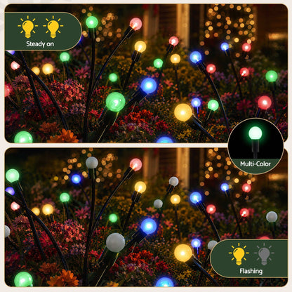 Jingle Jollys Occasions > Christmas > Outdoor Decorations & Lights Jingle Jollys Christmas Lights Solar Firefly Lights Garden Decoration Path Lights Multicolour 3 Pack