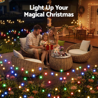 Jingle Jollys Occasions > Christmas > Outdoor Decorations & Lights Jingle Jollys Christmas Lights Solar Firefly Lights Garden Decoration Path Lights Multicolour 3 Pack