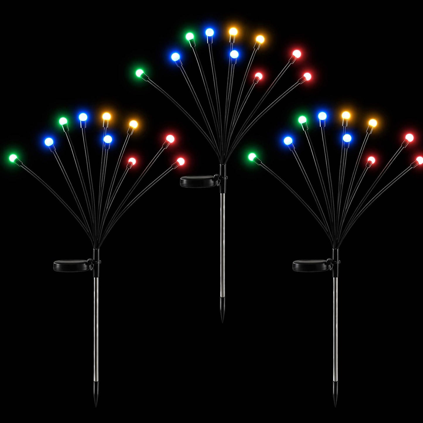 Jingle Jollys Occasions > Christmas > Outdoor Decorations & Lights Jingle Jollys Christmas Lights Solar Firefly Lights Garden Decoration Path Lights Multicolour 3 Pack