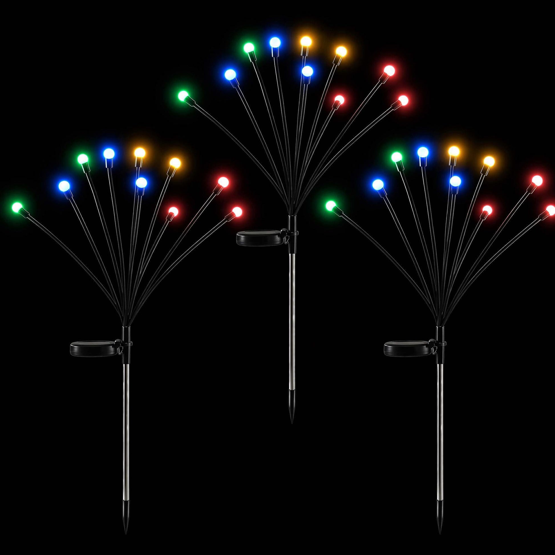 Jingle Jollys Occasions > Christmas > Outdoor Decorations & Lights Jingle Jollys Christmas Lights Solar Firefly Lights Garden Decoration Path Lights Multicolour 3 Pack