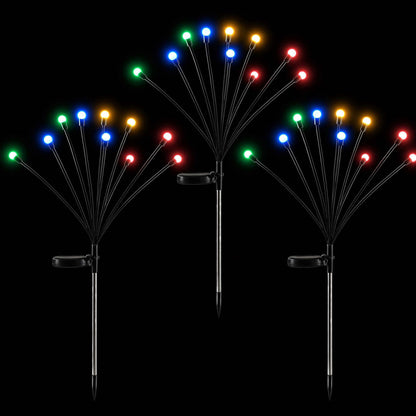 Jingle Jollys Occasions > Christmas > Outdoor Decorations & Lights Jingle Jollys Christmas Lights Solar Firefly Lights Garden Decoration Path Lights Multicolour 3 Pack