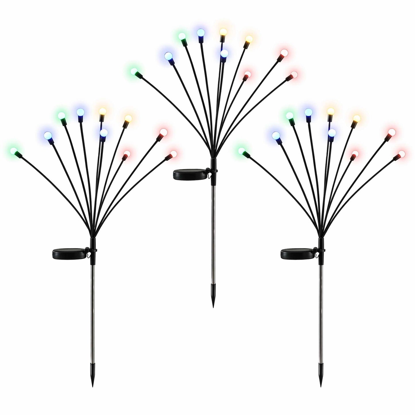 Jingle Jollys Occasions > Christmas > Outdoor Decorations & Lights Jingle Jollys Christmas Lights Solar Firefly Lights Garden Decoration Path Lights Multicolour 3 Pack
