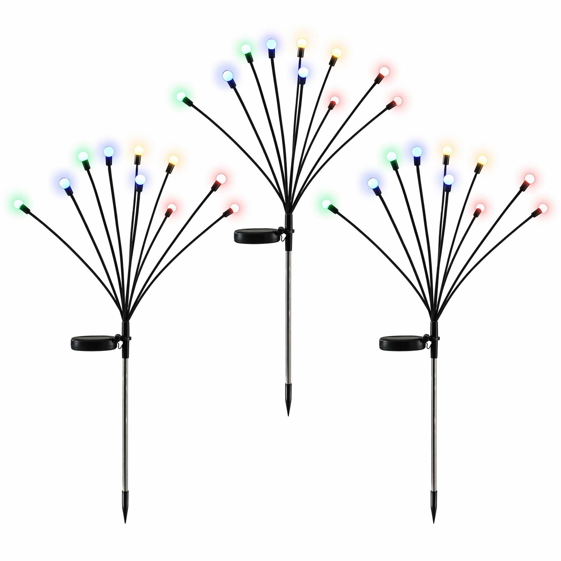 Jingle Jollys Occasions > Christmas > Outdoor Decorations & Lights Jingle Jollys Christmas Lights Solar Firefly Lights Garden Decoration Path Lights Multicolour 3 Pack