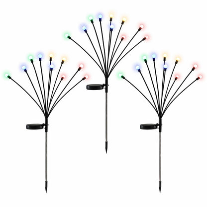 Jingle Jollys Occasions > Christmas > Outdoor Decorations & Lights Jingle Jollys Christmas Lights Solar Firefly Lights Garden Decoration Path Lights Multicolour 3 Pack