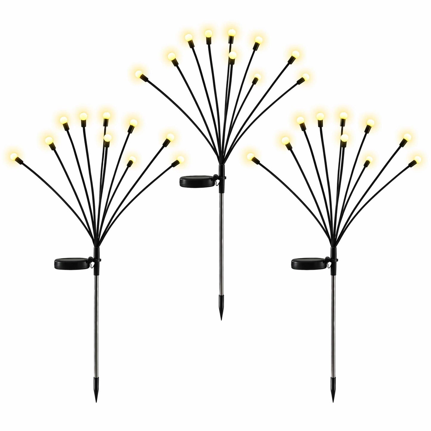 Jingle Jollys Occasions > Christmas > Outdoor Decorations & Lights Jingle Jollys Christmas Lights Solar Firefly Lights Garden Decoration Path Lights Warm White 3 Pack