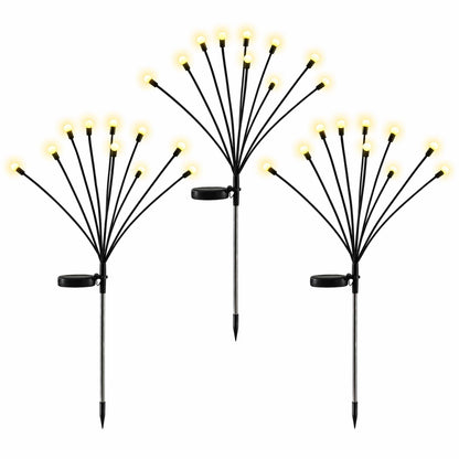 Jingle Jollys Occasions > Christmas > Outdoor Decorations & Lights Jingle Jollys Christmas Lights Solar Firefly Lights Garden Decoration Path Lights Warm White 3 Pack