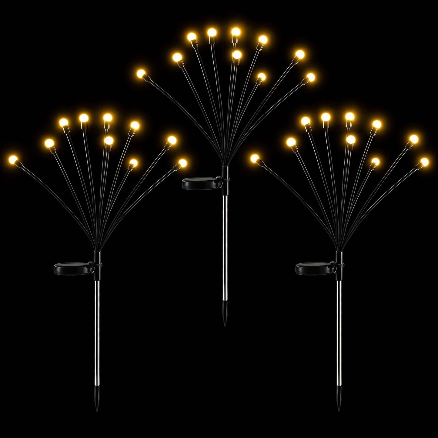 Jingle Jollys Occasions > Christmas > Outdoor Decorations & Lights Jingle Jollys Christmas Lights Solar Firefly Lights Garden Decoration Path Lights Warm White 3 Pack