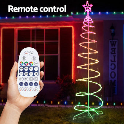 Jingle Jollys Occasions > Christmas > Outdoor Decorations & Lights Jingle Jollys Christmas Tree 1.8m 100 RGB LED Rope Lights Xmas Trees Decoration