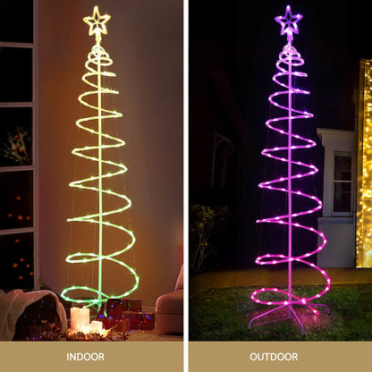 Jingle Jollys Occasions > Christmas > Outdoor Decorations & Lights Jingle Jollys Christmas Tree 1.8m 100 RGB LED Rope Lights Xmas Trees Decoration