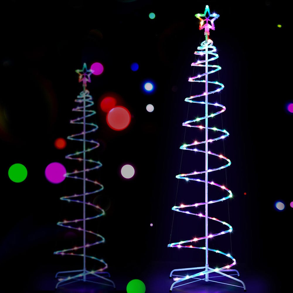 Jingle Jollys Occasions > Christmas > Outdoor Decorations & Lights Jingle Jollys Christmas Tree 1.8m 100 RGB LED Rope Lights Xmas Trees Decoration