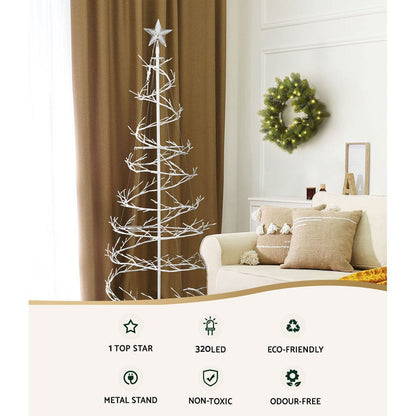 Jingle Jollys Occasions > Christmas > Outdoor Decorations & Lights Jingle Jollys Christmas Tree 1.8M 6FT LED Xmas Decoration Cold White Lights