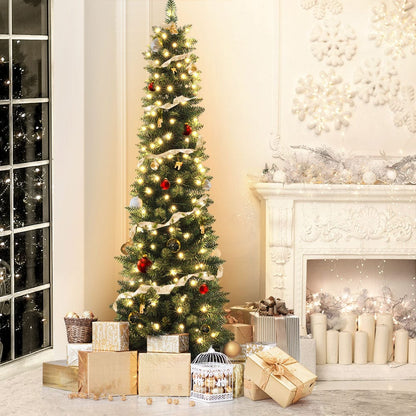 Jingle Jollys Occasions > Christmas > Outdoor Decorations & Lights Jingle Jollys Christmas Tree 1.8m Pre-Lit 200 LED Lights Xmas Tree Decorations