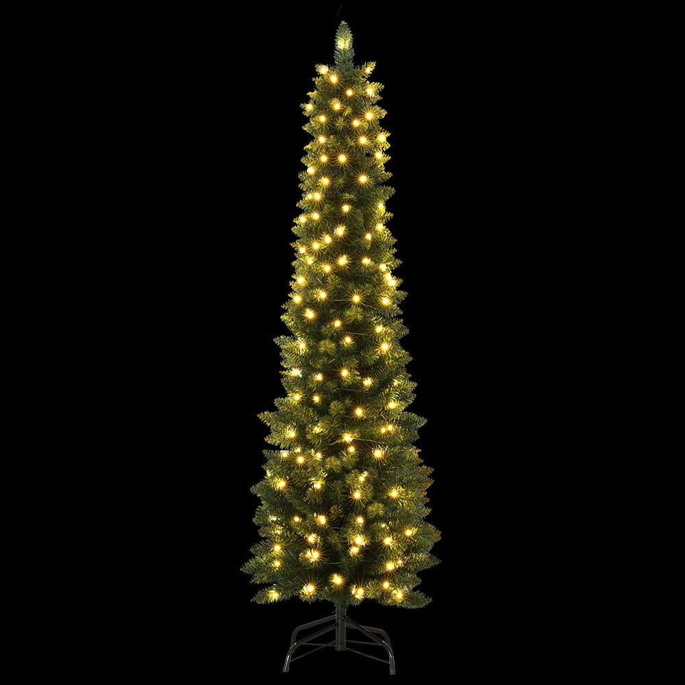Jingle Jollys Occasions > Christmas > Outdoor Decorations & Lights Jingle Jollys Christmas Tree 1.8m Pre-Lit 200 LED Lights Xmas Tree Decorations