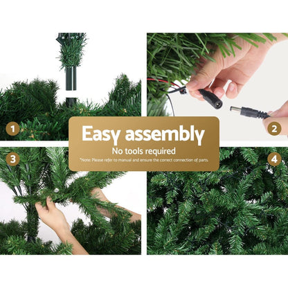 Jingle Jollys Occasions > Christmas > Outdoor Decorations & Lights Jingle Jollys Christmas Tree 1.8m Xmas Tree Decorations 874 LED 8 Light Mode