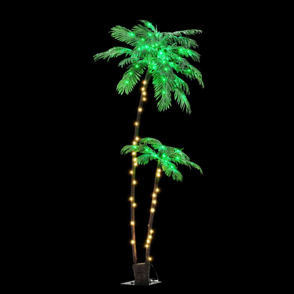 Jingle Jollys Occasions > Christmas > Outdoor Decorations & Lights Jingle Jollys Christmas Tree 2.1m LED Lighted Xmas Palm Trees Party Decorations
