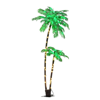 Jingle Jollys Occasions > Christmas > Outdoor Decorations & Lights Jingle Jollys Christmas Tree 2.1m LED Lighted Xmas Palm Trees Party Decorations