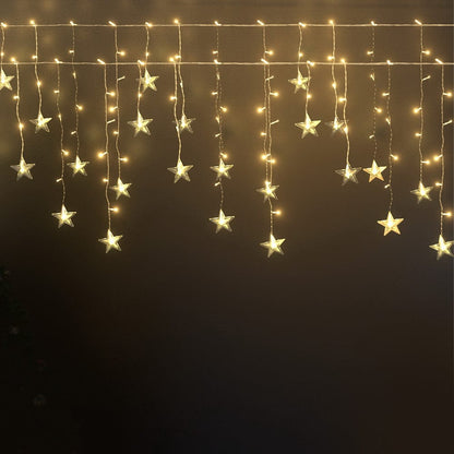 Jingle Jollys Occasions > Christmas > Outdoor Decorations & Lights Jingle Jollys Solar Christmas Lights 80 LED 3M Icicle Light Star Decorations