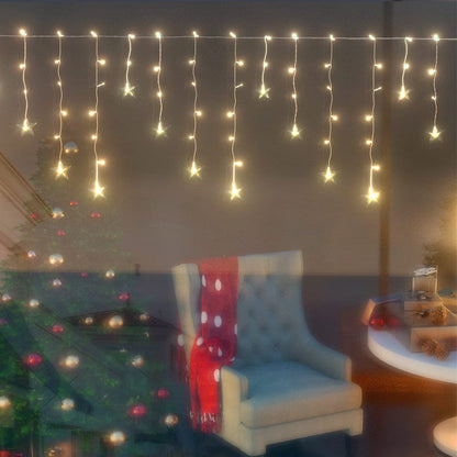 Jingle Jollys Occasions > Christmas > Outdoor Decorations & Lights Jingle Jollys Solar Christmas Lights 80 LED 3M Icicle Light Star Decorations