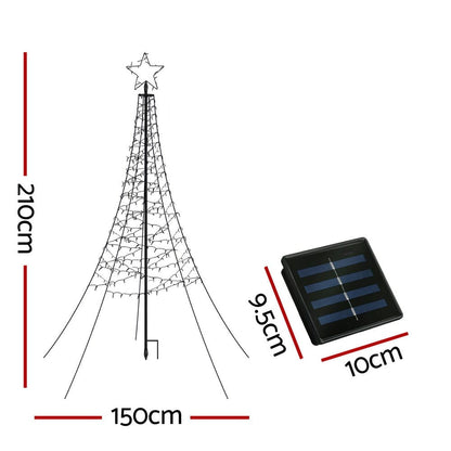 Jingle Jollys Occasions > Christmas > Outdoor Decorations & Lights Jingle Jollys Solar Christmas Tree 2.1m 320 LED Net Lights Xmas Trees Decoration