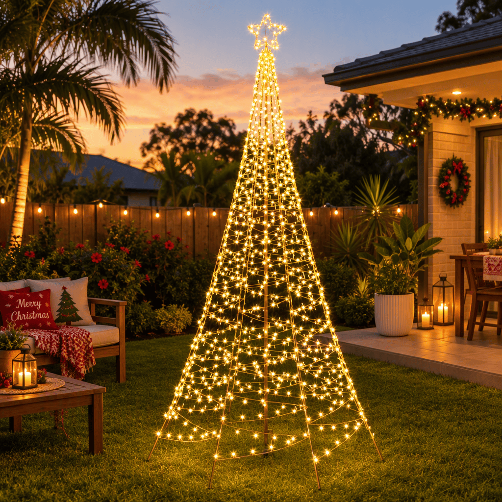 Jingle Jollys Occasions > Christmas > Outdoor Decorations & Lights Jingle Jollys Solar Christmas Tree 3.6m 800 LED Net Lights Xmas Trees Decoration