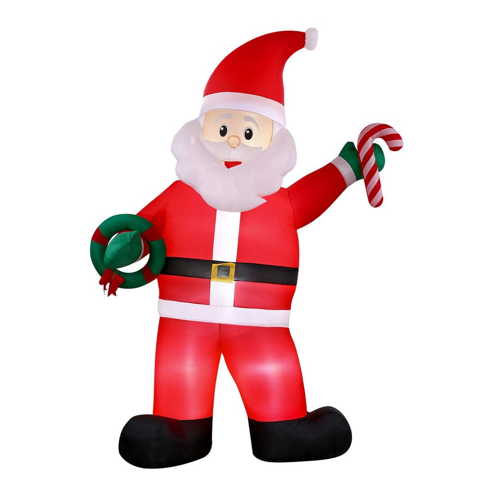 Jingle Jollys Occasions > Costumes > Costumes & Accessories Jingle Jollys Christmas Inflatable Giant Santa 3.8M Height LED Illuminated Decorations