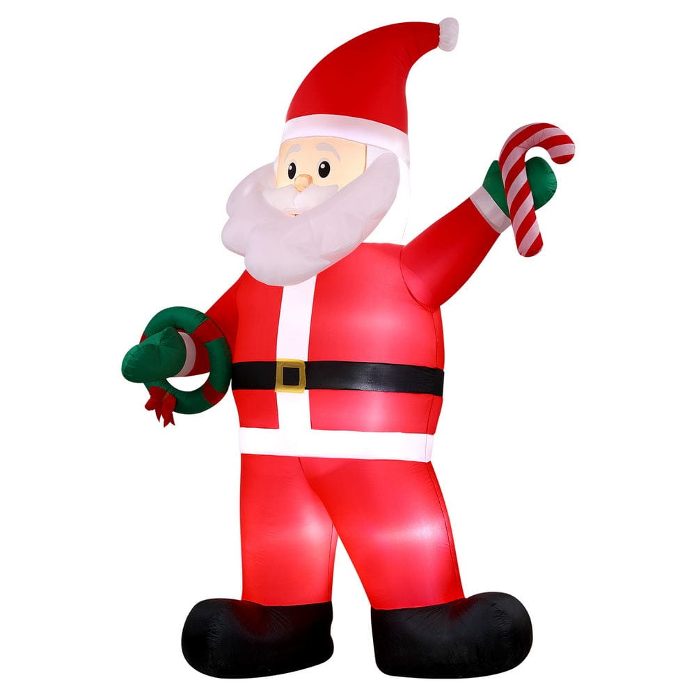Jingle Jollys Occasions > Costumes > Costumes & Accessories Jingle Jollys Christmas Inflatable Giant Santa 3.8M Height LED Illuminated Decorations