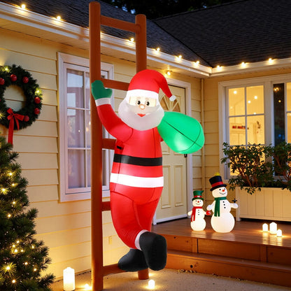 Jingle Jollys Occasions > Costumes > Costumes & Accessories Jingle Jollys Christmas Inflatable Santa Climbing Ladder 2.45M Height LED Decorations Illuminated
