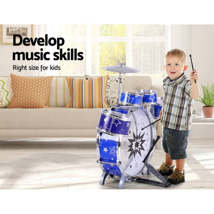 Keezi Audio & Video > Musical Instrument & Accessories > Drums Keezi 11 Piece Kids Drum Set