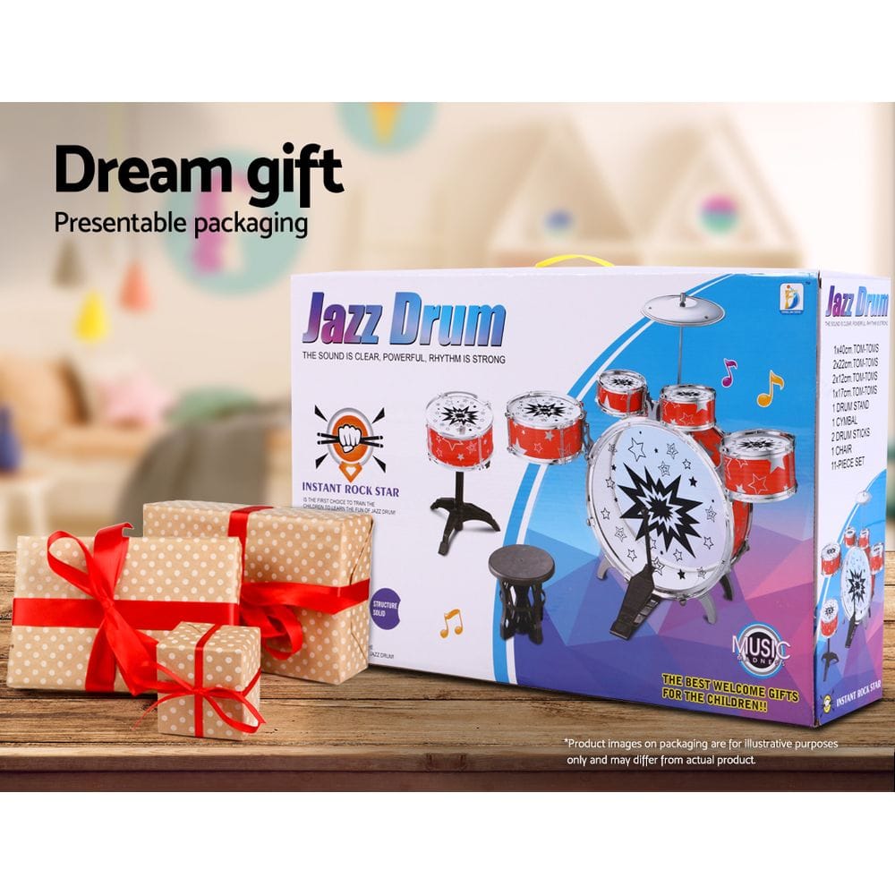 Keezi Audio & Video > Musical Instrument & Accessories > Drums Keezi 11 Piece Kids Drum Set