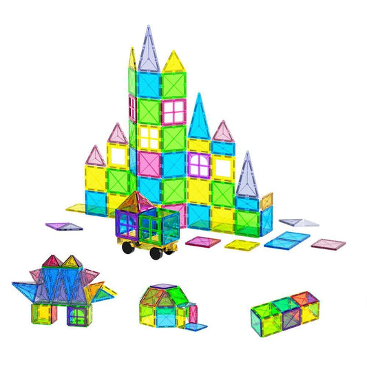 Keezi Baby & Kids > Baby & Kid's Toys > Building Toys Keezi 60pcs Kids Magnetic Tiles Blocks Building Educational Toys Children Gift