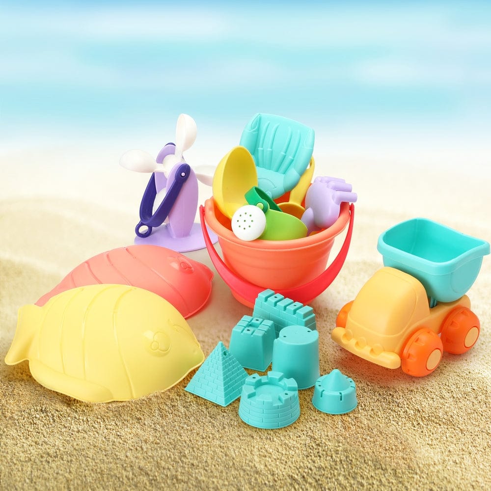 Keezi Baby & Kids > Baby & Kid's Toys > Outdoor Play Equipment Keezi Kids Water Table Tool Kit Sand Truck Windmill Bucket Shovel Sandpit Toys