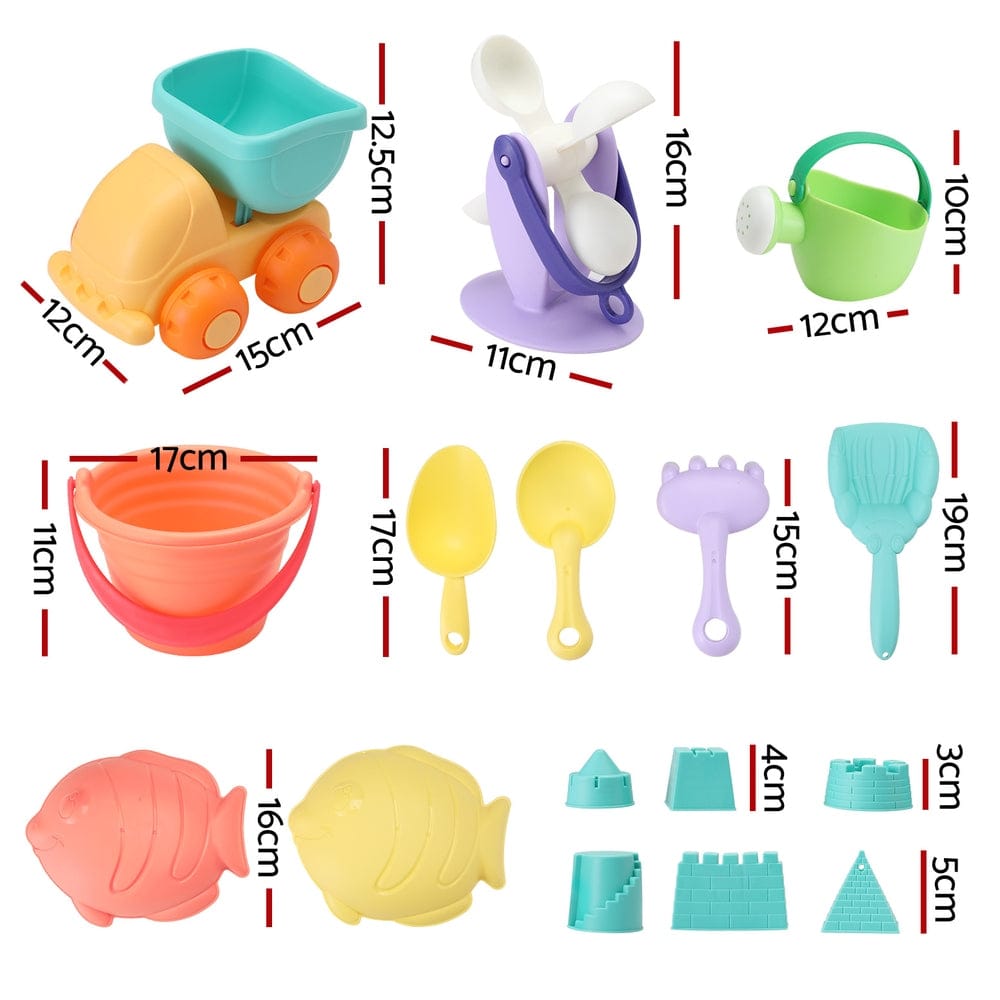 Keezi Baby & Kids > Baby & Kid's Toys > Outdoor Play Equipment Keezi Kids Water Table Tool Kit Sand Truck Windmill Bucket Shovel Sandpit Toys