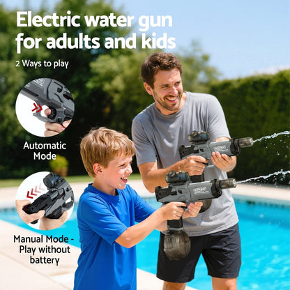 Keezi Baby & Kids > Baby & Kid's Toys > Pretend Play Keezi Kids Adult Electric Water Gun 500ml Water Tank Light Squirt Guns Toys